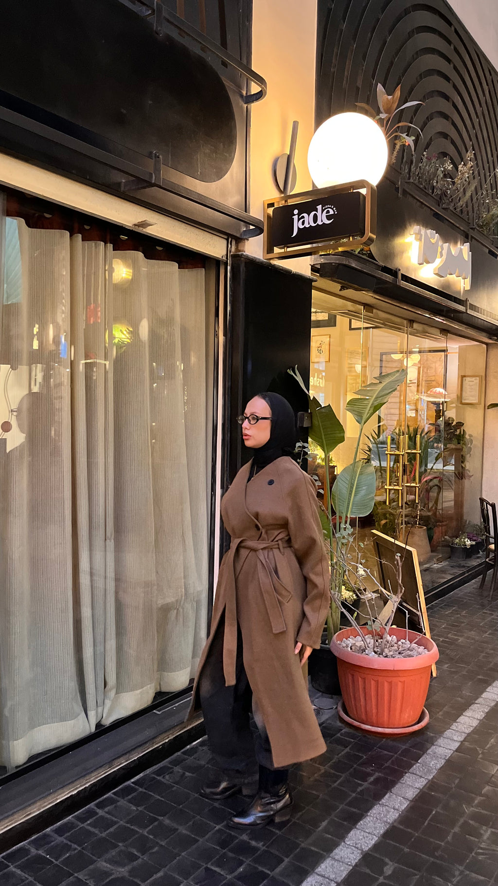 WOOL COAT WITH SCARF