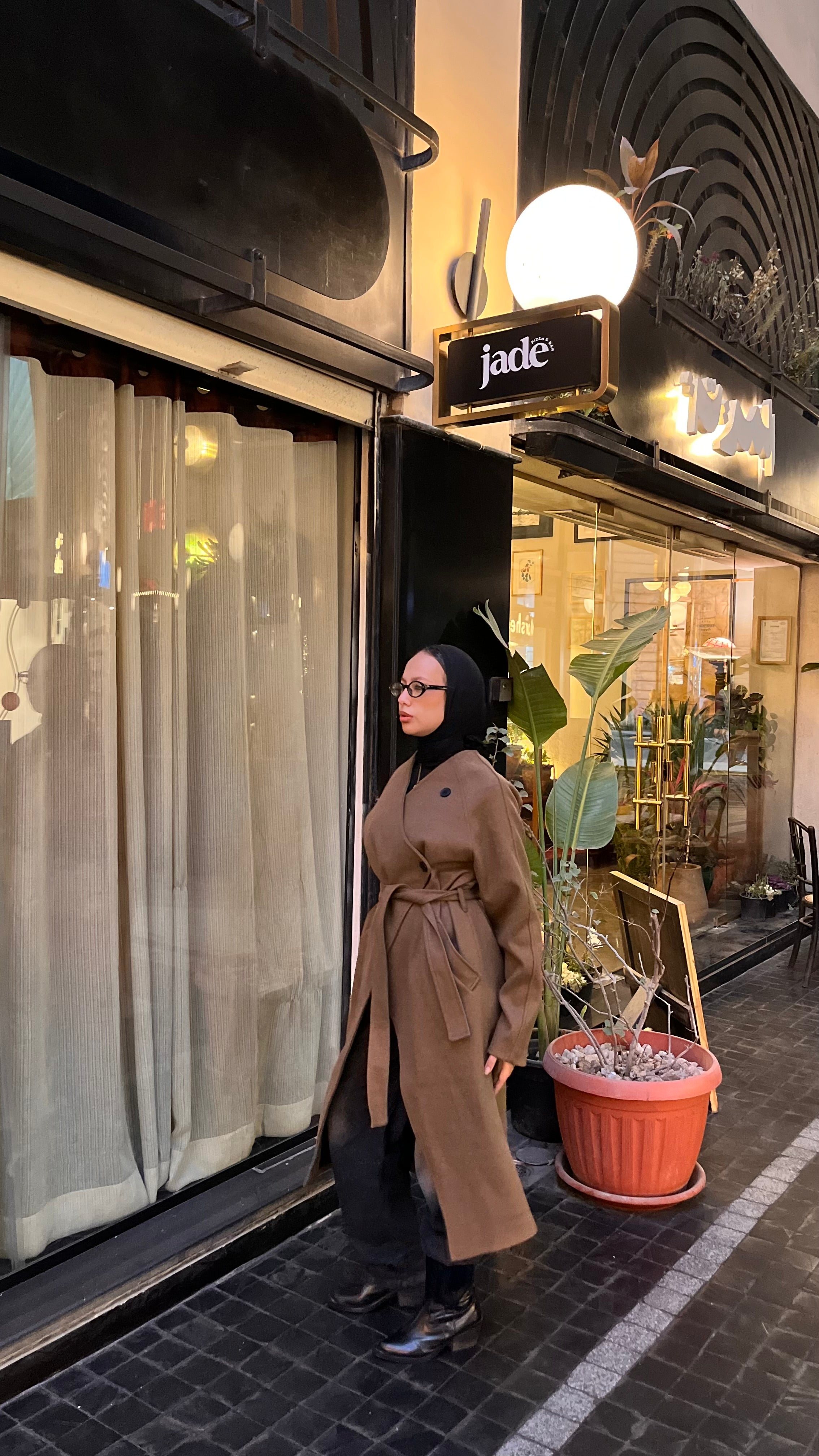 WOOL COAT WITH SCARF