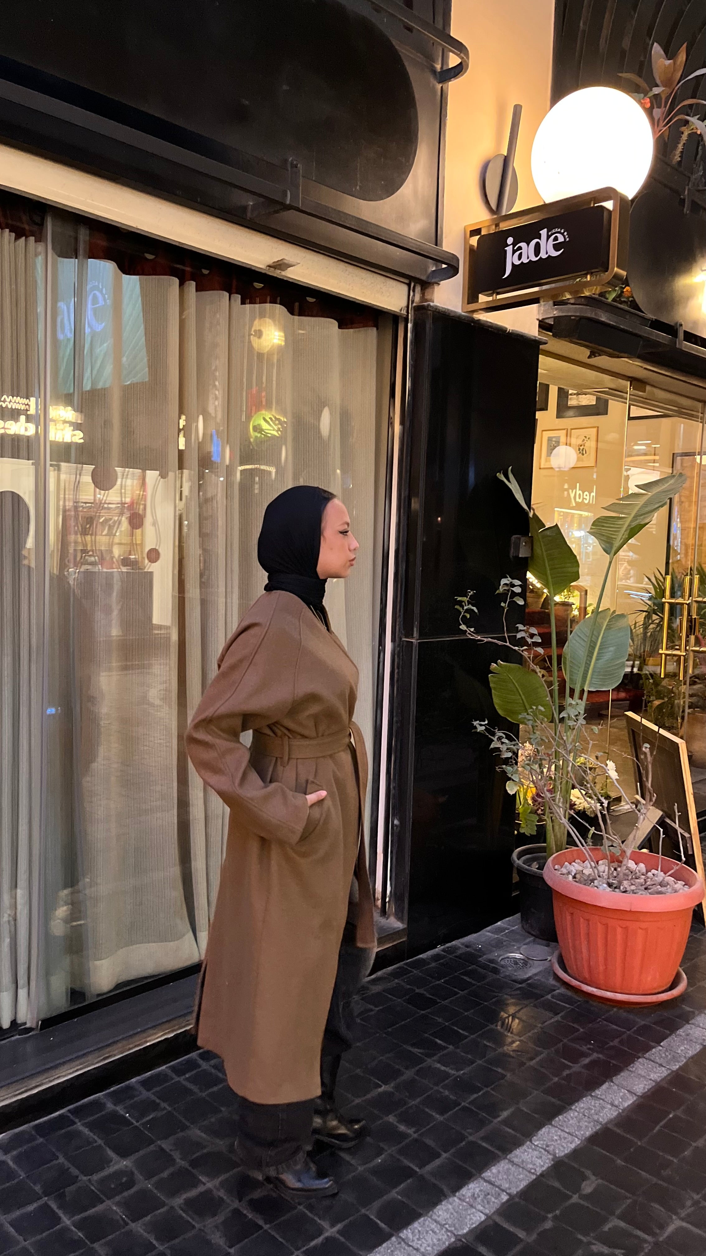 WOOL COAT WITH SCARF