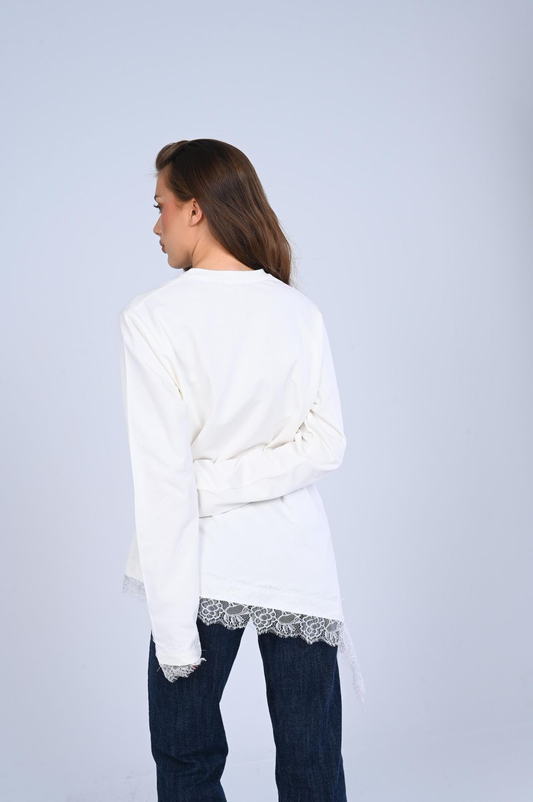 T-Shirt With Lace Extension