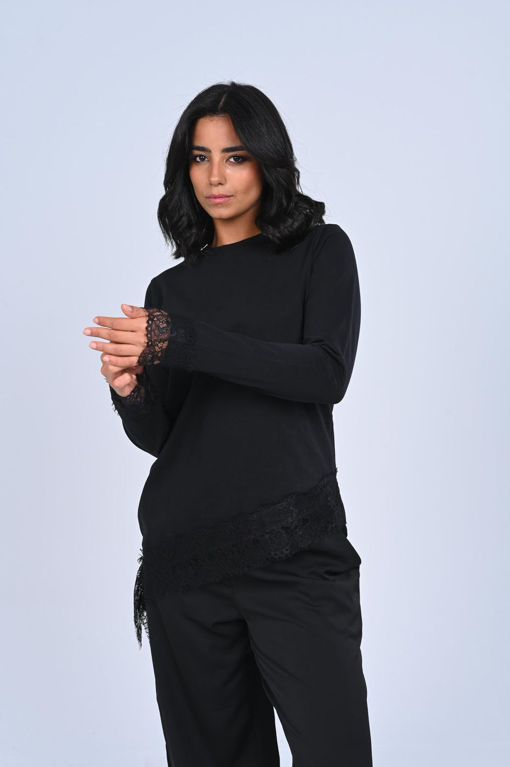 T-Shirt With Lace Extension